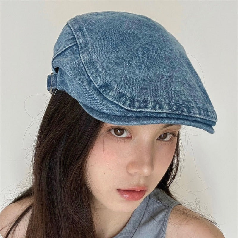 Wholesale Retro Versatile Denim Adjustable Front Hat
